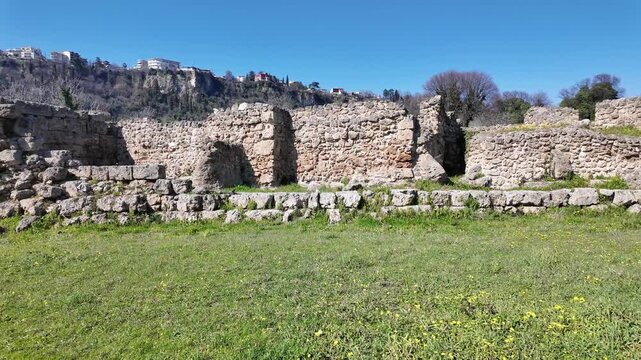 Ruins of Ancient Edessa at Archaeological Site of Longos, Central Macedonia, Greece