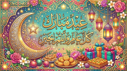 Fototapeta premium Eid Mubarak