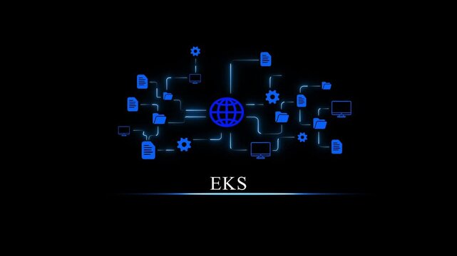 Digital Network Connection with Glowing Blue and Globe Centered in Futuristic Technology Visualization