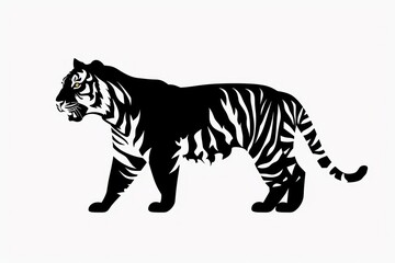 Fototapeta premium Tiger Silhouette clip art silhouette wildlife animal.