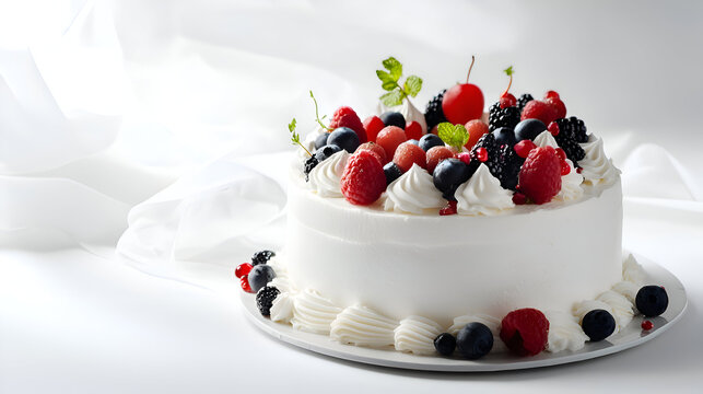 yogurt cack with berries