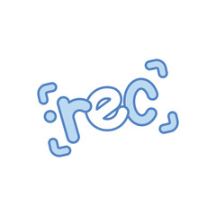 Obraz premium Record vector icon