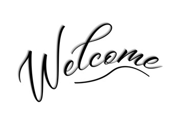 Fototapeta premium Colorful Welcome Typography Text Design
