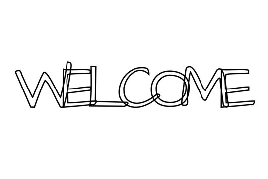 Colorful Welcome Typography Text Design