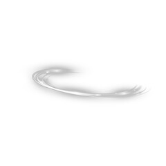 Fototapeta premium Glowing White Circular Light Streak with Dynamic Motion Trail on Transparent Background