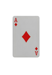 Obraz premium Single Ace of Diamonds Playing Card isolated PNG with Transparent Background