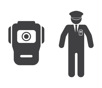 officer with body video camera icon