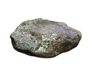 wet stone isolated on white background