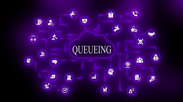 Queueing Concept with Various and Cloud Network Connection Technology Background cloud computing business