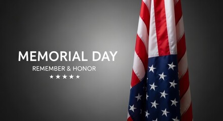 Obraz premium Memorial day tribute with american flag