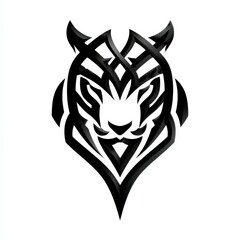 Obraz premium Dynamic tribal tattoo design creative studio graphic art digital environment close-up modern aesthetic