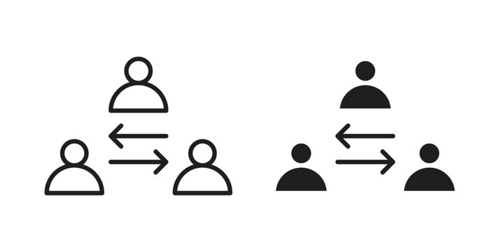 Mediator icon simple outline style. Editable stroke EPS 10