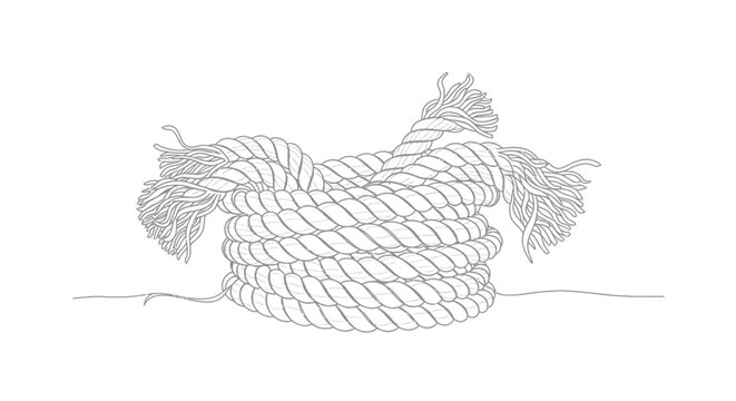 Rope Coil with Tassels and Knots.