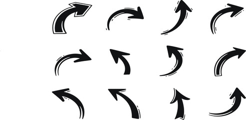 Obraz premium vector crown brush arrows icons