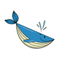 hebrew animal alphabet for children. cute whale character in bright pastel colors  © Anastasia