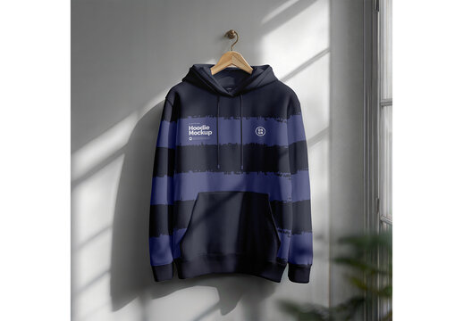 Hoodie on a Hanger Mockup