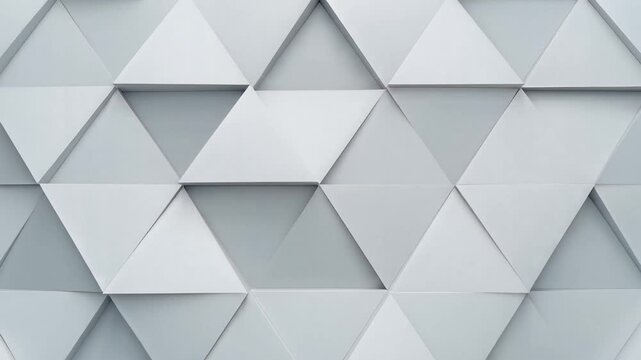 Modern 3D triangular pattern with white and gray shapes