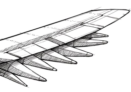 航空機翼 高揚力装置 詳細図