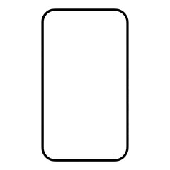 Minimal Outline Smartphone Frame UI Icon for Mobile Interface
