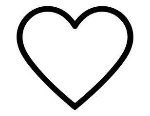 Outline Heart Shape Double Line Icon for App UI