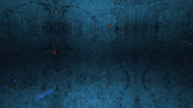 Animation of cubes over sparkles on blue background
