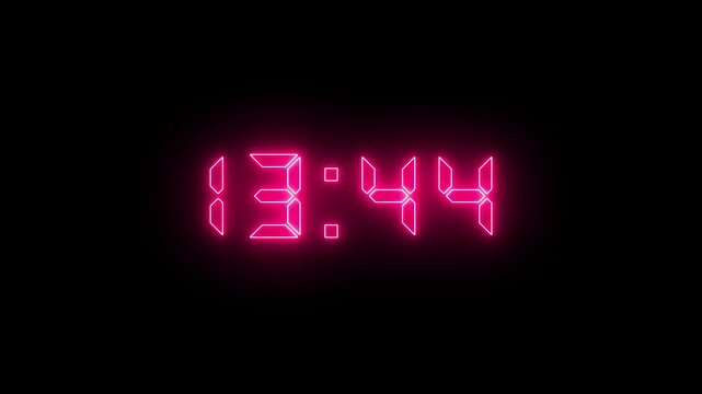 Animation of glowing neon icon ,15 minute countdown timer .15 minute stopwatch , Dynamic 15 Minute Countdown Animation Timer Visuals for Events,