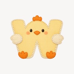 Fototapeta premium Cute chicken alphabet letter.