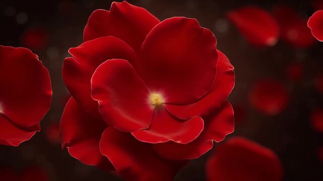 Closeup of a vibrant red rose