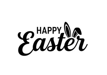 Fototapeta premium Happy easter greeting with bunny ears