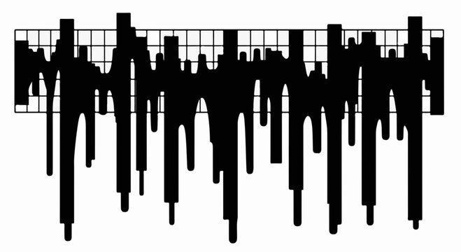 Abstract sound wave visualization with grid overlay, representing audio data or music analysis.