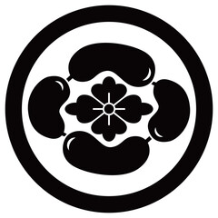 家紋です。丸に瓢木瓜といいます。