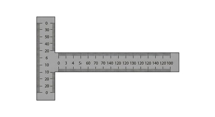 T Square Ruler Measurement Tool Office.