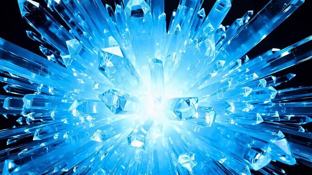 Blue Crystal Formation