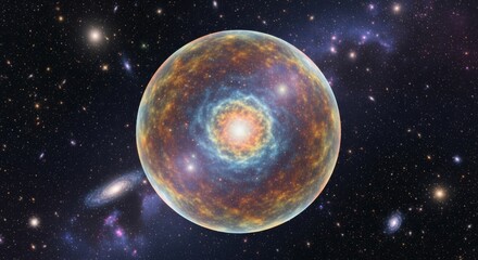 Vibrant Cosmic Nebula Swirling in Deep Space