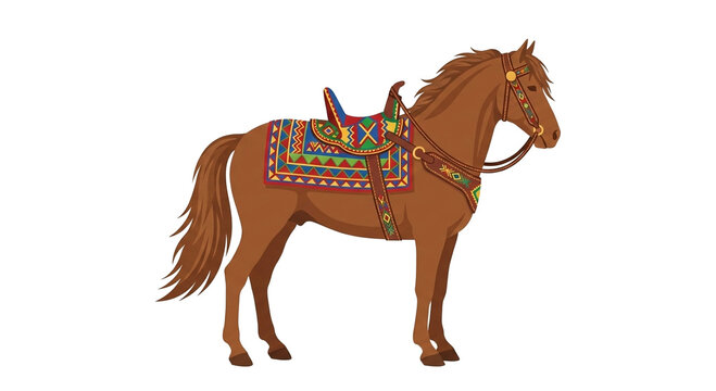Amazigh Berber Horse Illustration