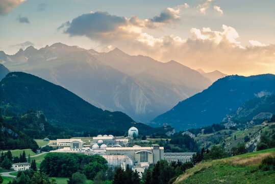 Aerospace Research Center ONERA Wind Tunnel in the French Alps at Golden Hour.