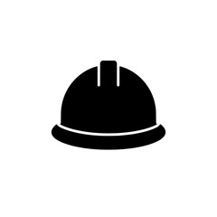 Fototapeta premium Safety helmet icon logo design. Hard hat sign and symbol. Construction safety headgear equipment.