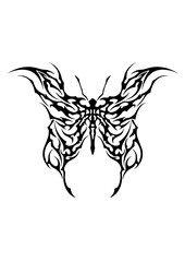 Obraz premium Cybersigilism tribal butterfly tattoo design
