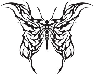 Obraz premium Cybersigilism tribal butterfly tattoo design