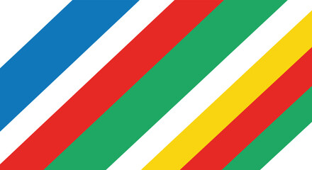 Obraz premium Abstract geometric shapes in primary colors create a vibrant and dynamic composition a striking silhouette high quality professional detailed modern elegant