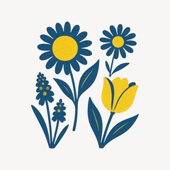 Fototapeta premium Vibrant floral illustration design