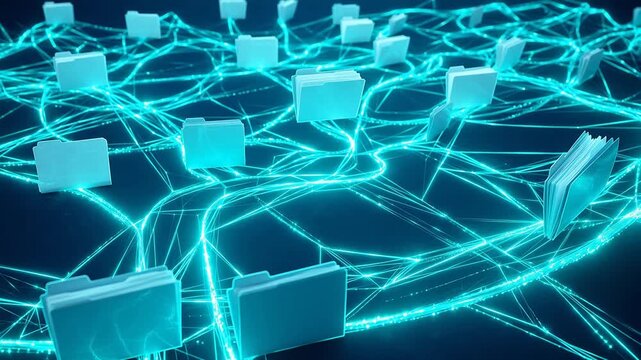 Digital network with file folders