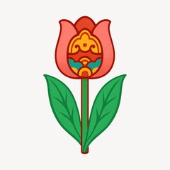 Fototapeta premium Colorful floral vector illustration.