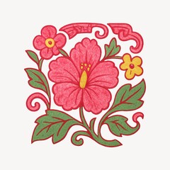 Fototapeta premium Vibrant floral design illustration