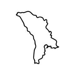 Obraz premium Moldova Map Online Vector SVG File