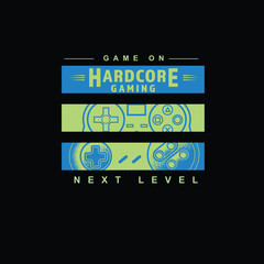 Hard core gaming next level game pad joystick vector illustration © Saranya