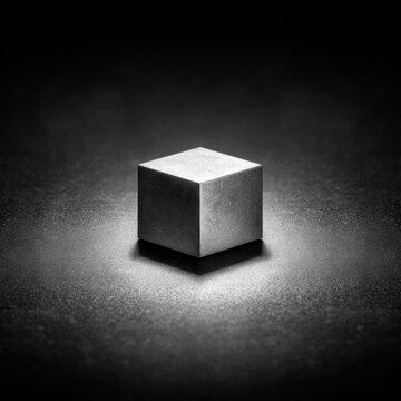 Abstract Cube Spotlight: Monochromatic Geometry and Minimalist Focus