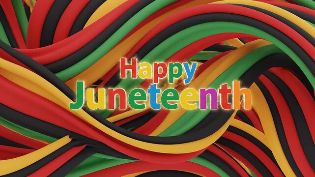 Vibrant Juneteenth Celebration Background Design.