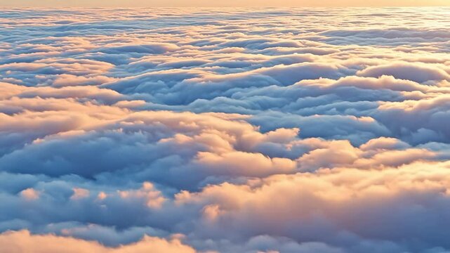 Aerial view of cloud sea at sunrise
