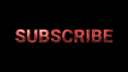 Obraz premium subscribe red text color illustration